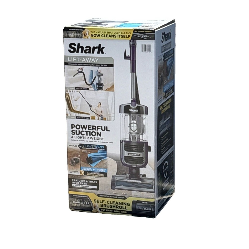 Shark Lift-Away ZD201 Powerfins Self-Cleaning Upright Vacuum, Eggplant